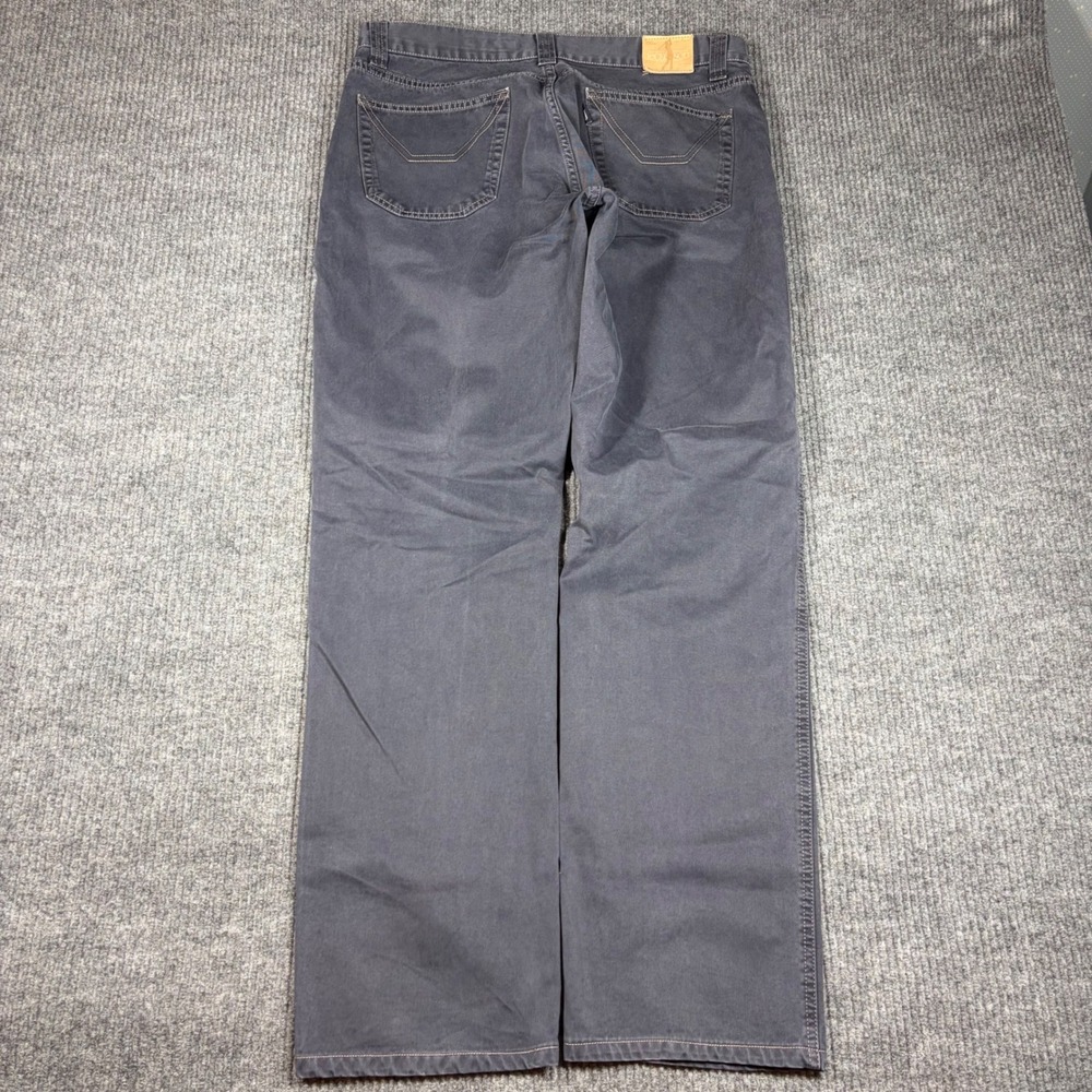 Jeckerson Pants Men's 36 Gray Cotton Twill Button Fly Straight Leg Casual